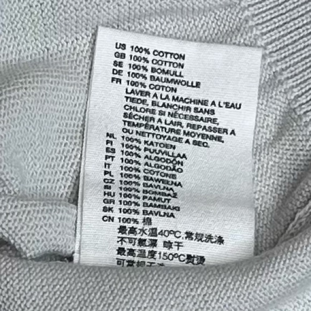 NEW H&M Men’s V-Neck Sweater Cotton Light Gray Pull Over Size XL - Picture 6 of 8